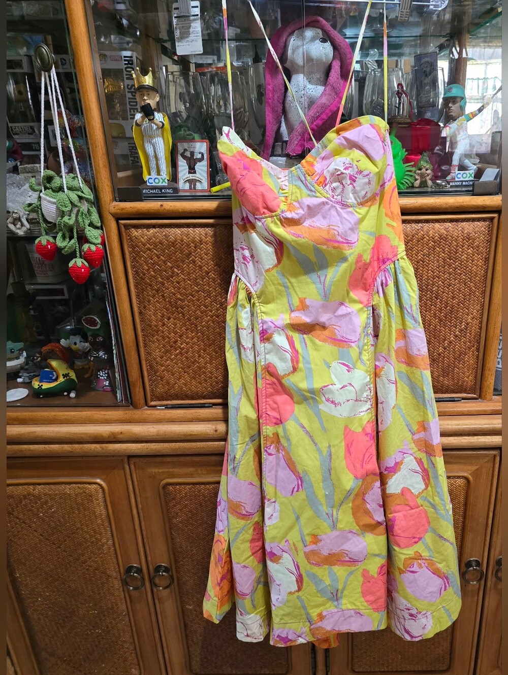 FREE PEOPLE CHERISH PRINTED MIDI DRESS - Picture 5 of 8